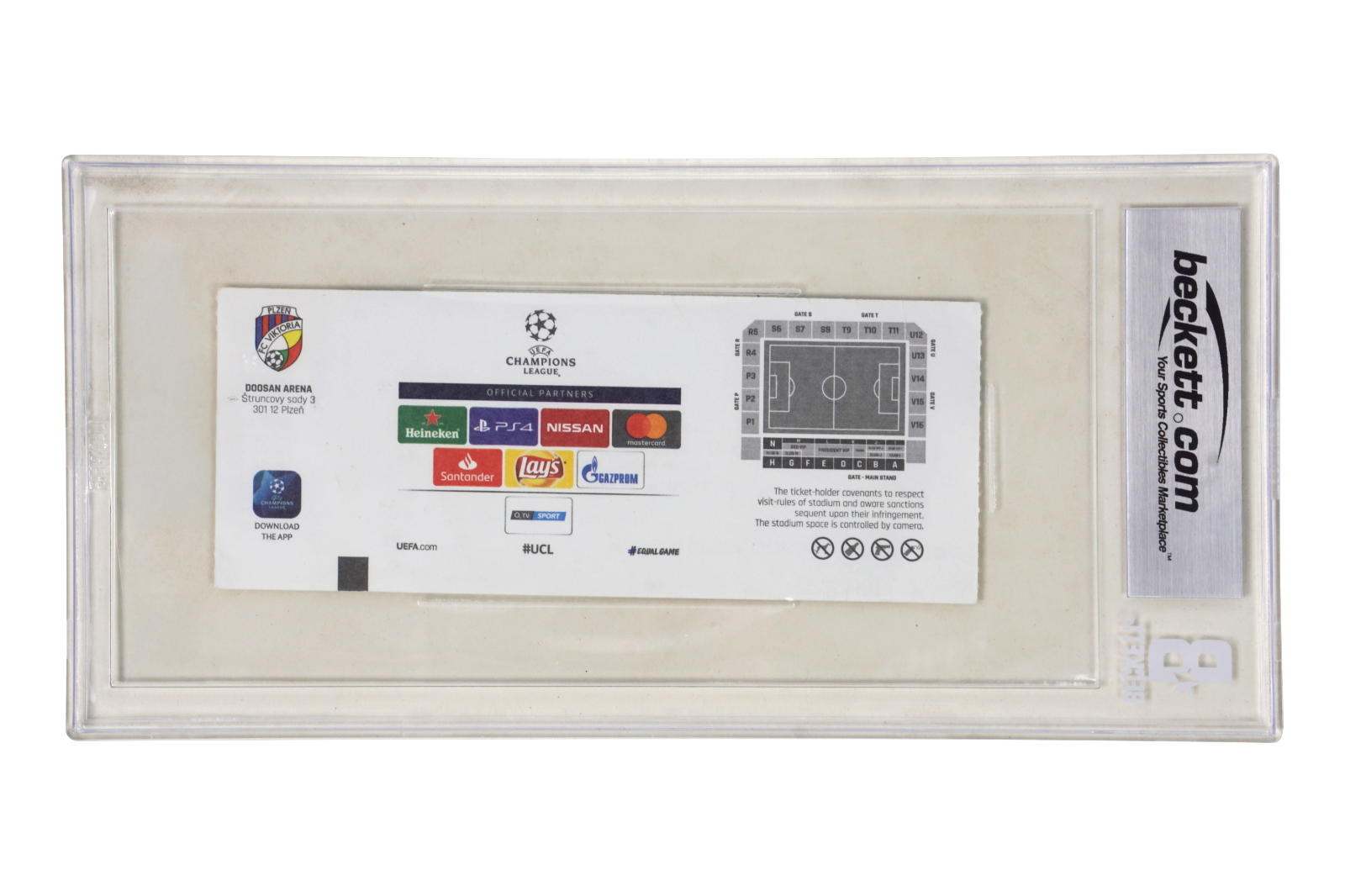 Vinicius Jr Signed 2018 Champions League Debut Match Ticket Inscribed – BGS 5